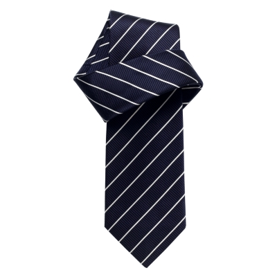 Joshua Navy Fine Stripe Woven Tie for Men
