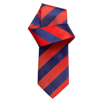 Westbrook Red Club Stripe Woven Tie for Men