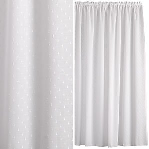 Other Broche Slot Headed Voile Panel, White, W150 x Drop 180cm