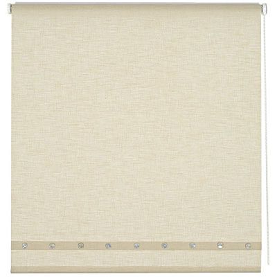 Brompton Roller Blind, Limestone, W61cm