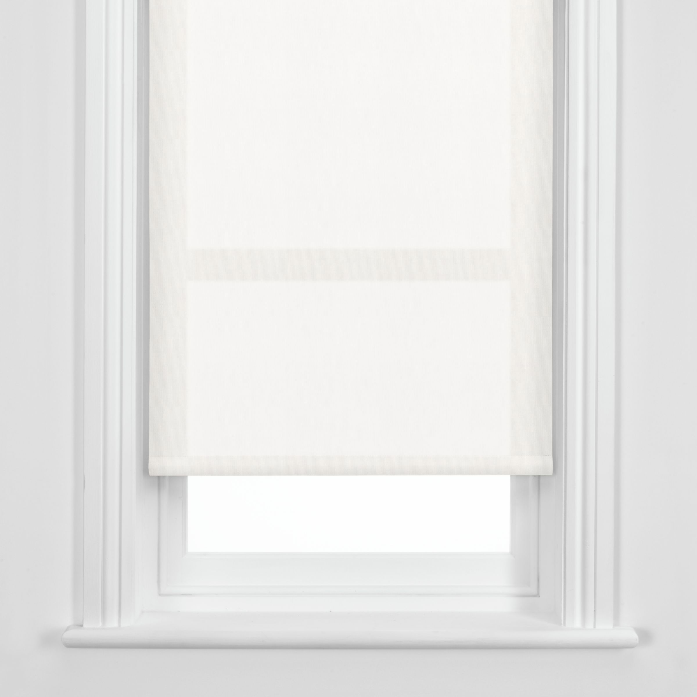 John Lewis Voile Roller Blind, Cream, W91cm