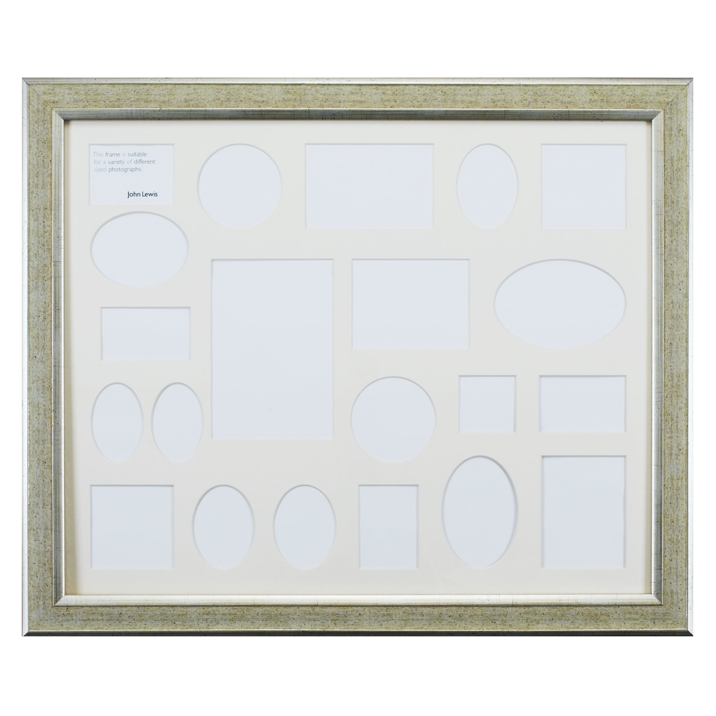 Multi Mount Linen Frame, Silver, Medium