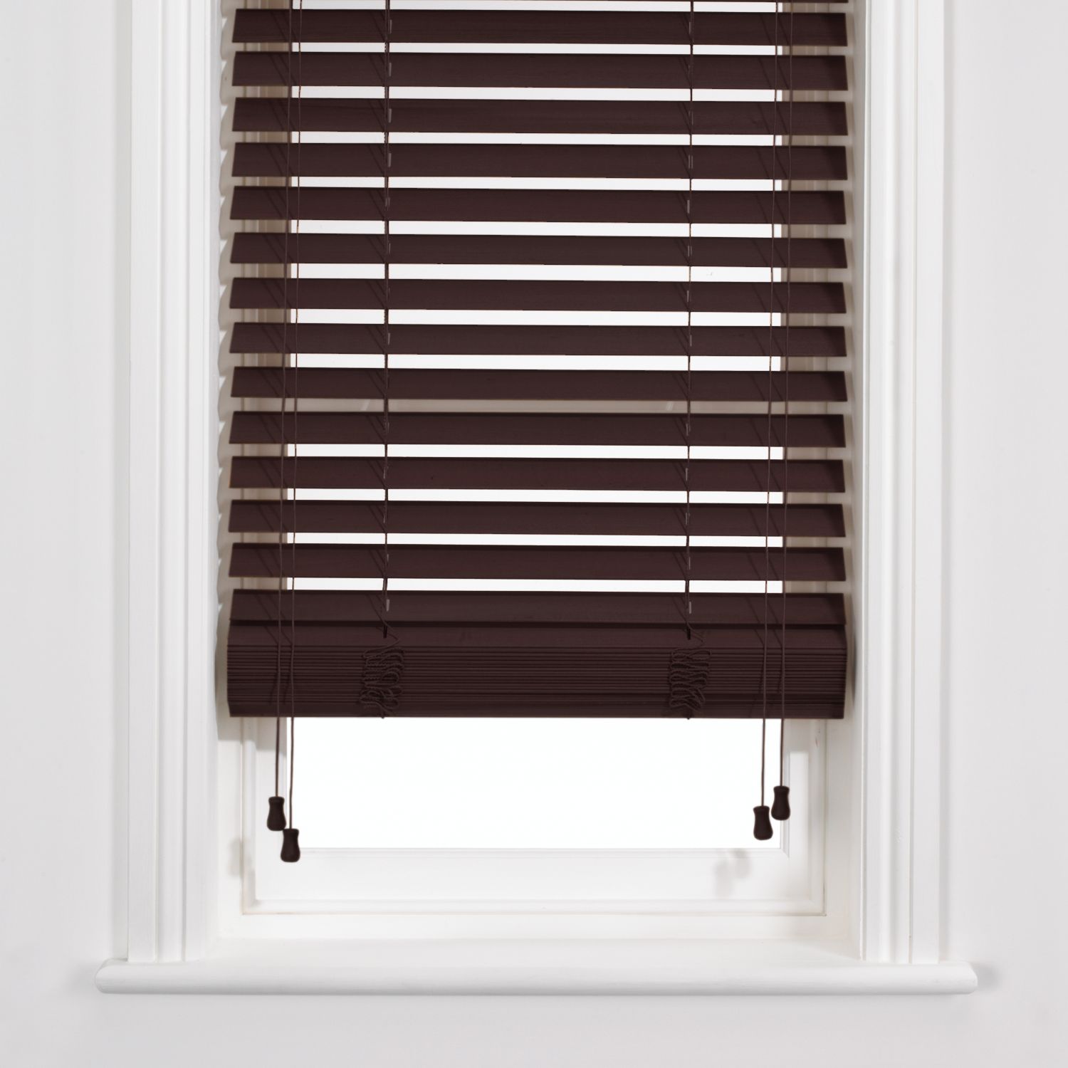 John Lewis Wooden Venetian Blind, Mocha,160 x 160cm