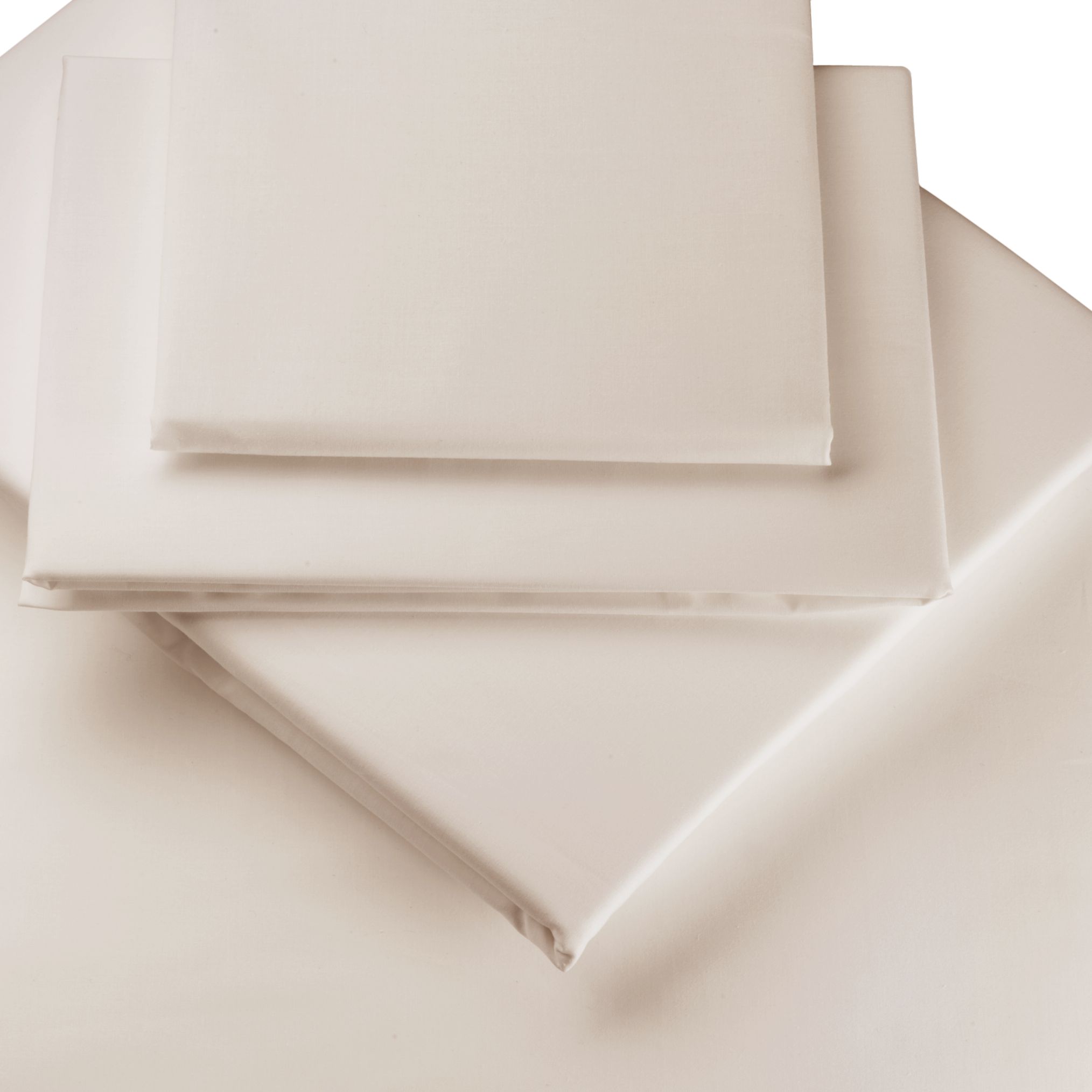 John Lewis Fine Egyptian Cotton Flat Sheet, Oyster, Super Kingsize at John Lewis Department Store