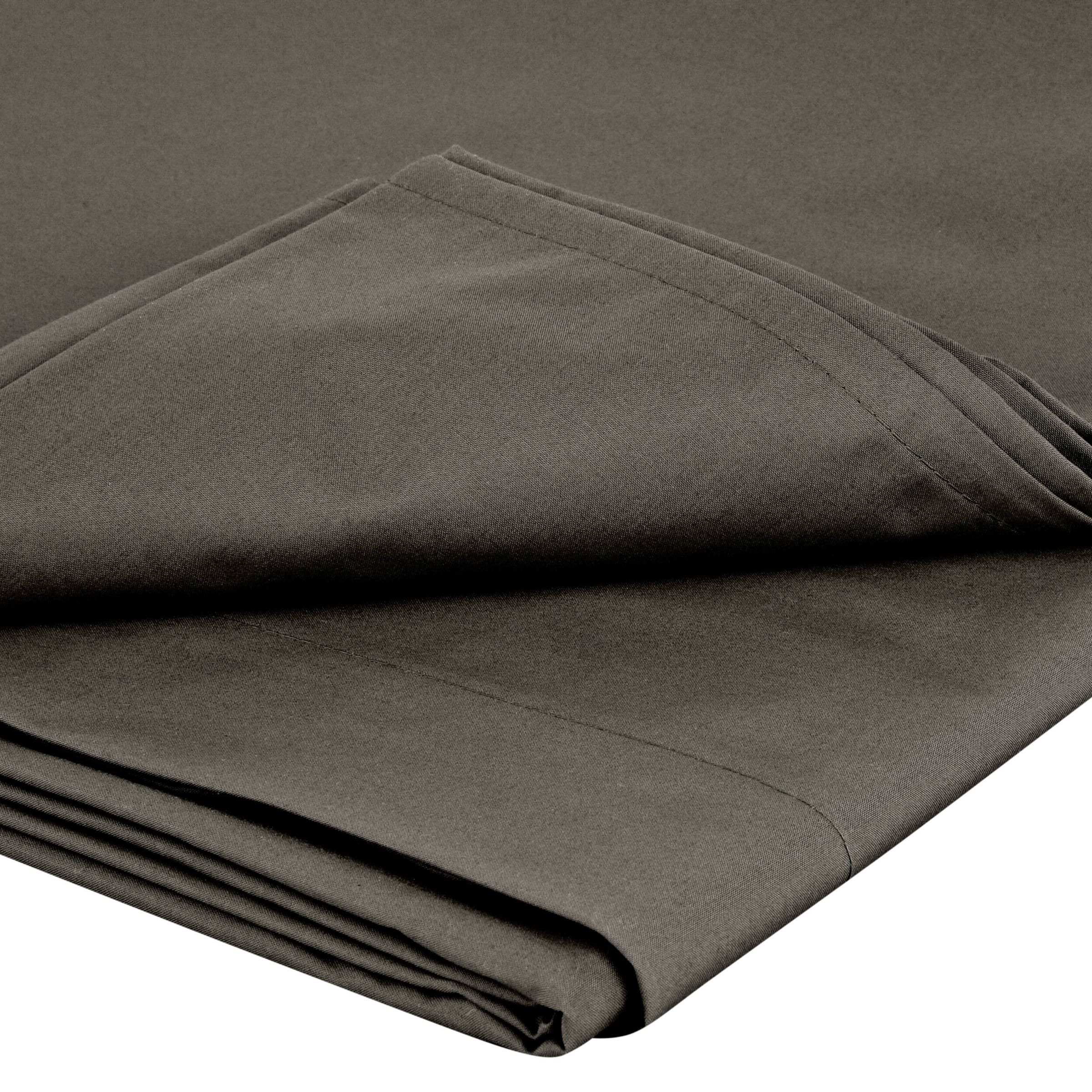 Polycotton Percale Fitted Sheet, Mocha, Kingsize