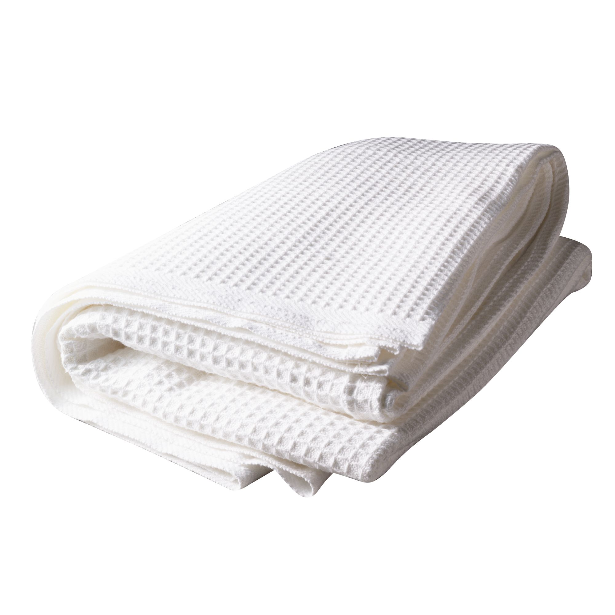 John Lewis Waffle Blankets, White