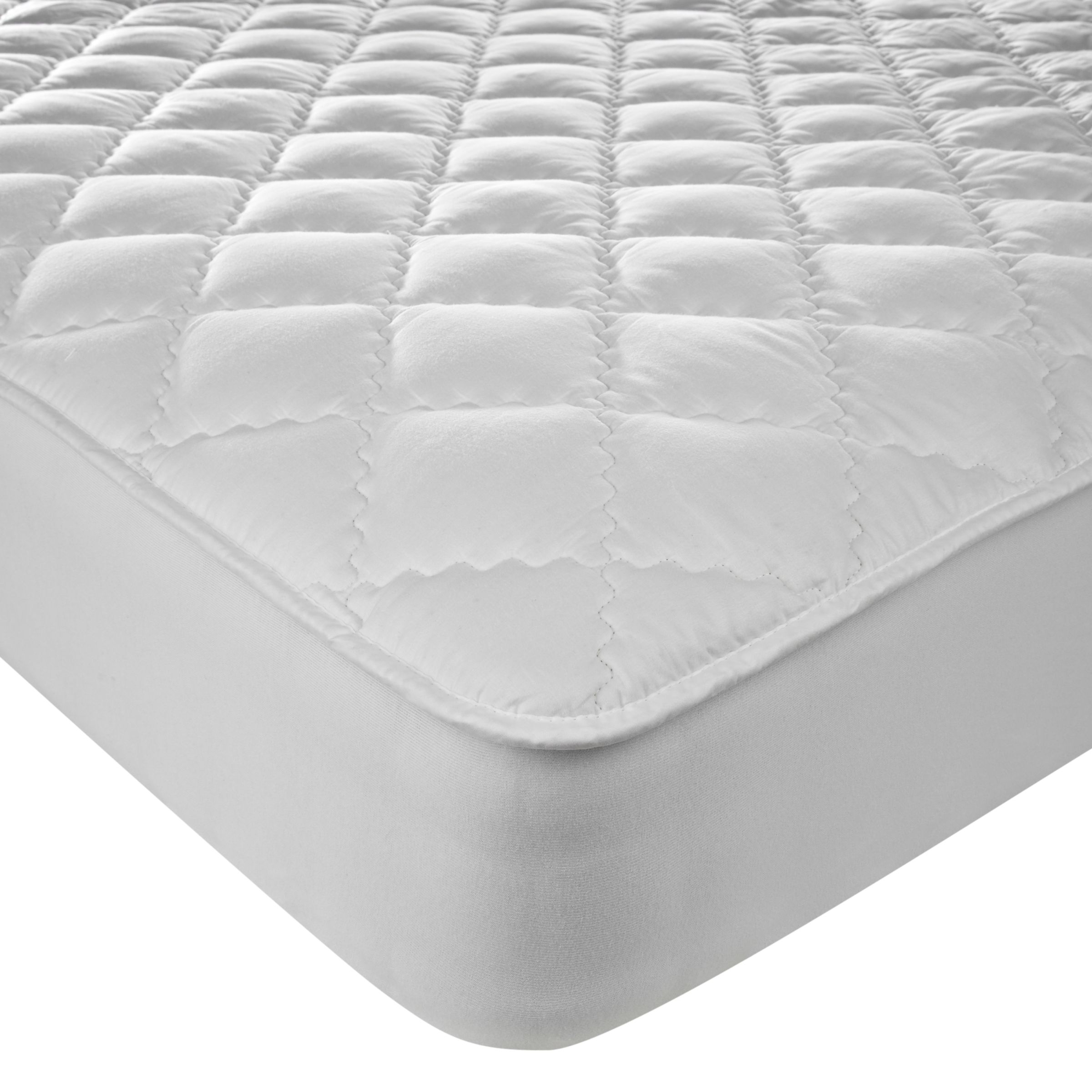 Click here for more information and to purchase - John Lewis All Cotton Quilted Mattress Cover, Kingsize