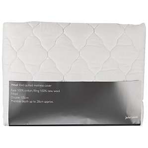 Wool Filled Quilted Mattress Protector, Super Kingsize