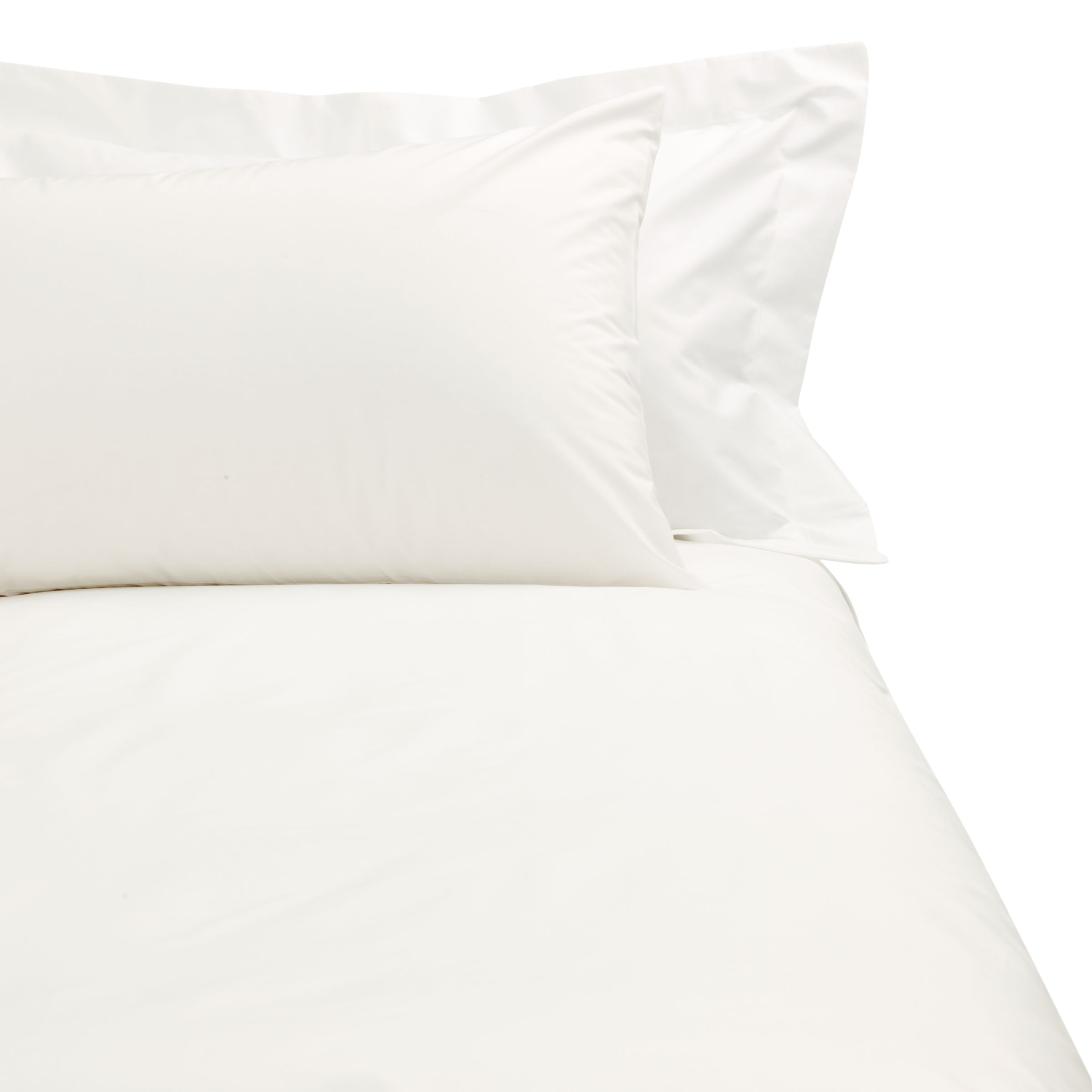 John Lewis Polycotton Percale Pillowcases, White