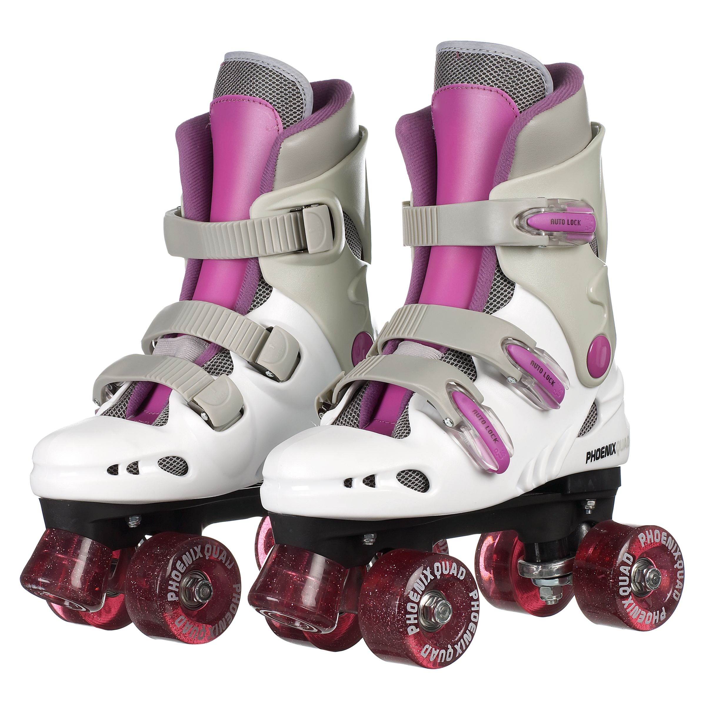 Phoenix Quad Roller Boots, Purple, Size 4