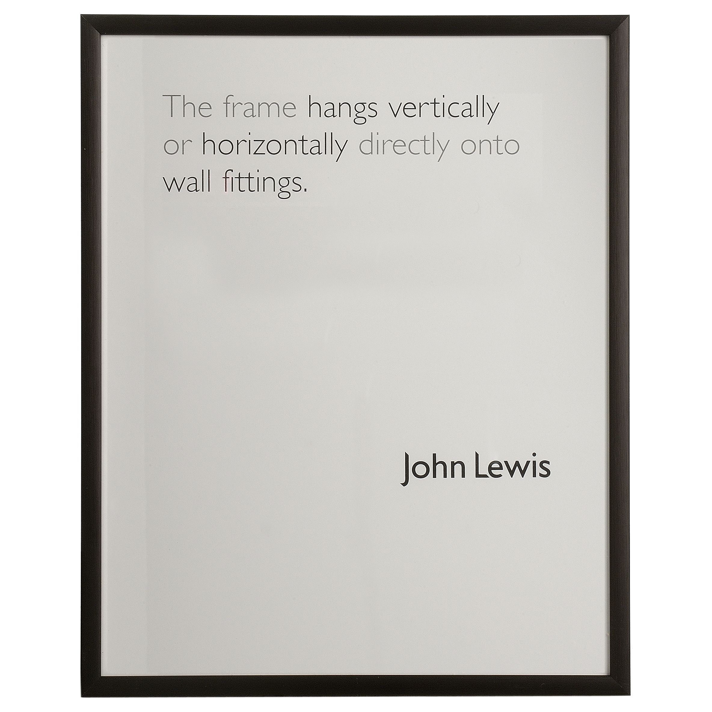 John Lewis Photo Frame, Black, 10 x 12 (25 x 30cm)