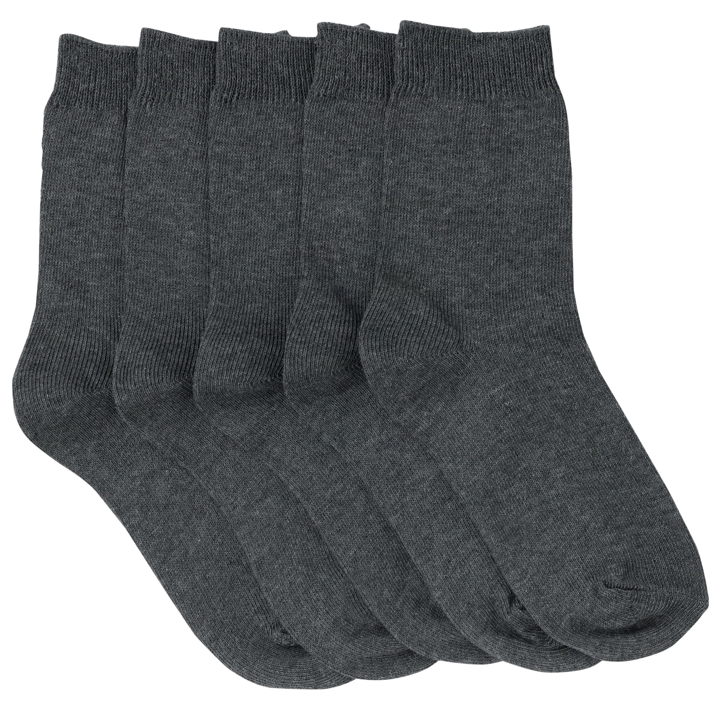 Ankle Socks Charcoal 4 5frac12 Pack of 5