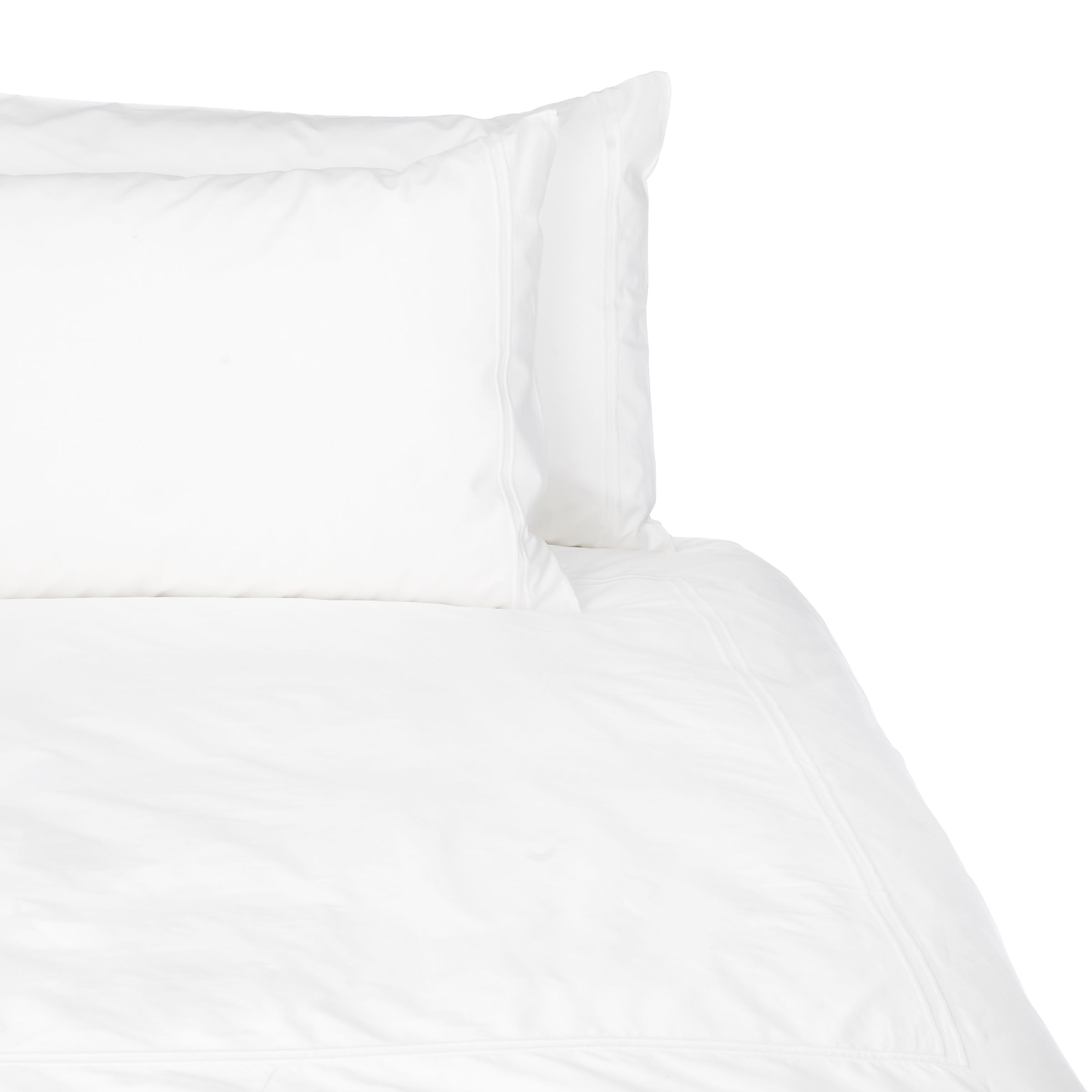 John Lewis Egyptian 2 Row Cotton Duvet Set White Double