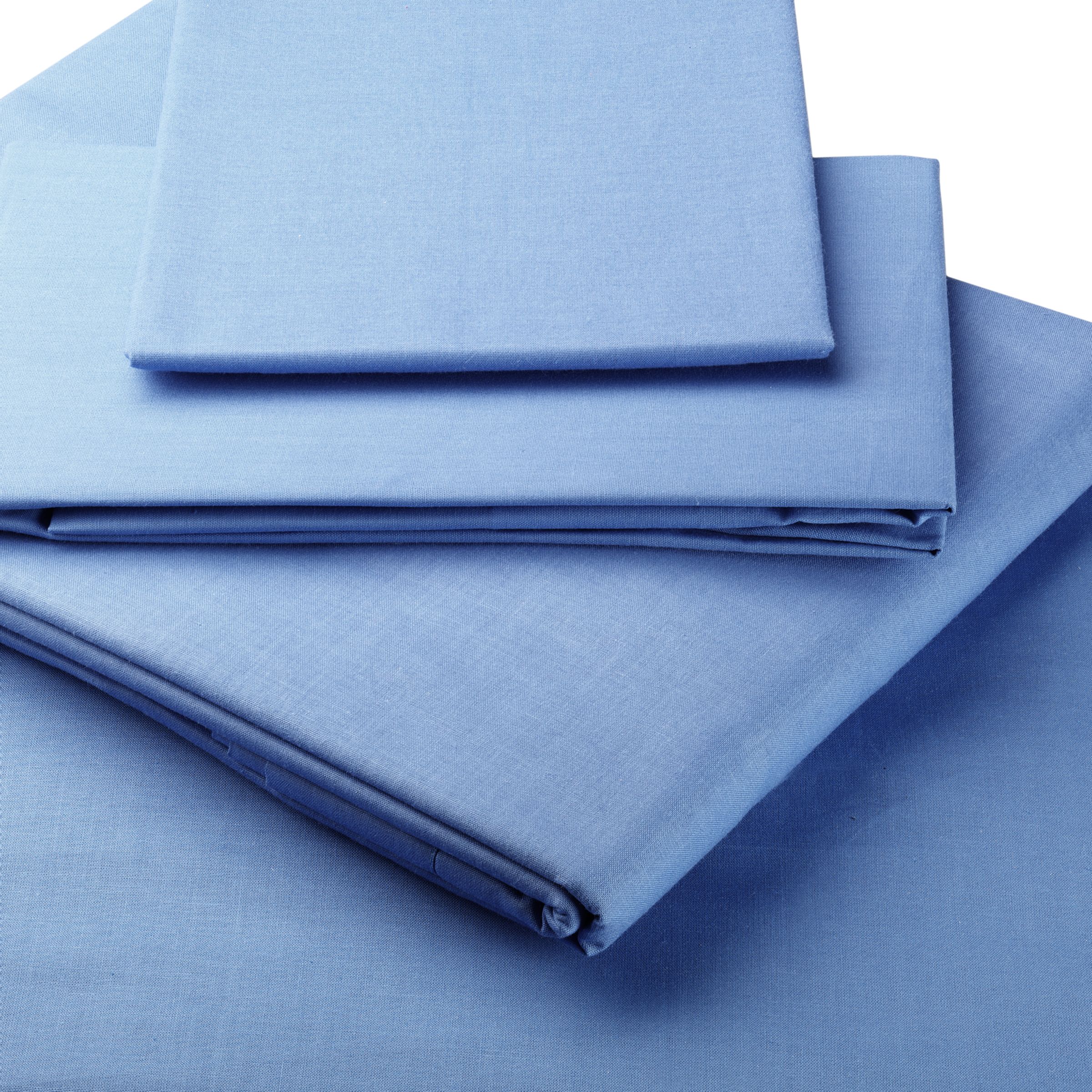 John Lewis Polycotton Percale Valance, Sky Blue, Kingsize at John Lewis Department Store