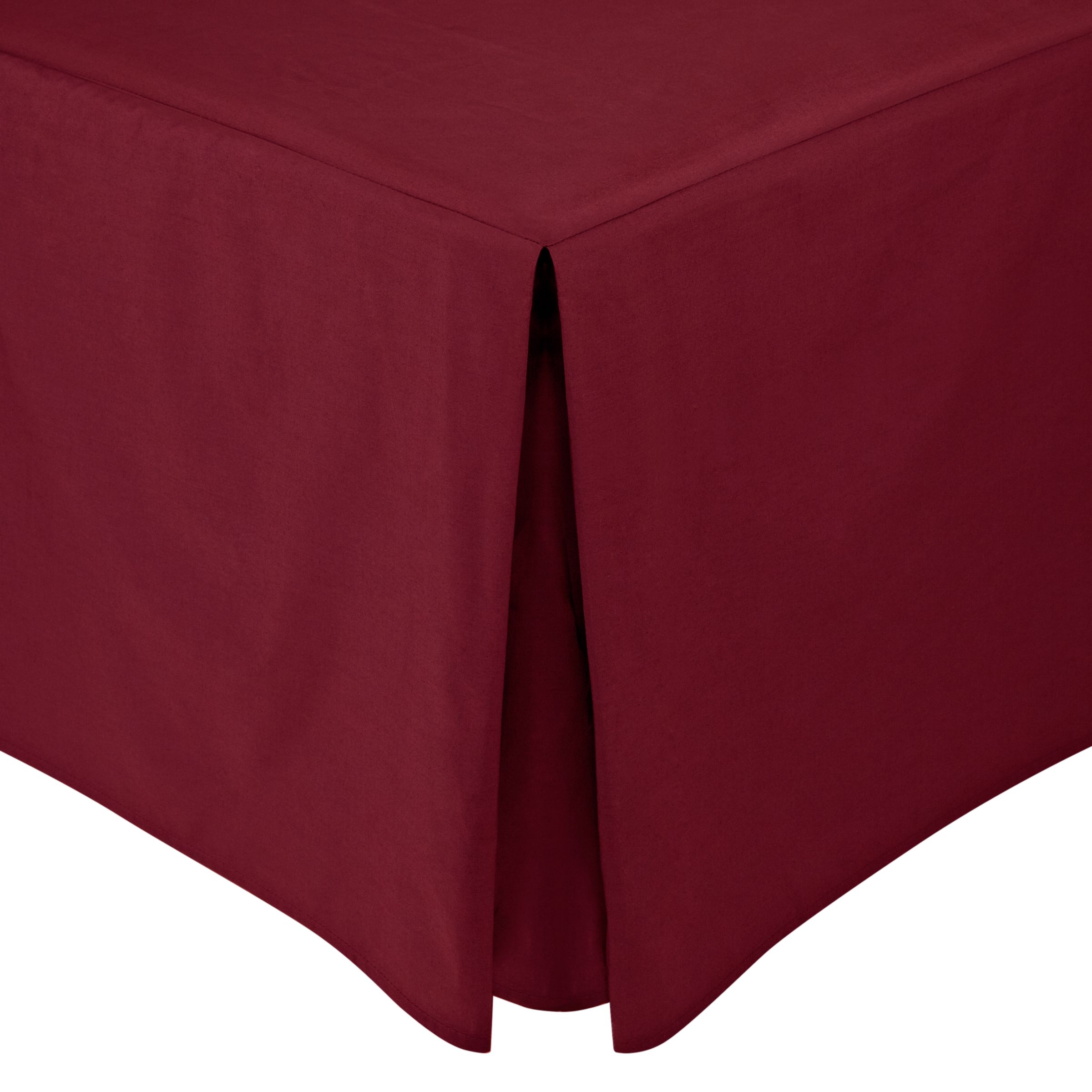 John Lewis Polycotton Percale Valance, Super King Size, Soft Red at John Lewis Department Store