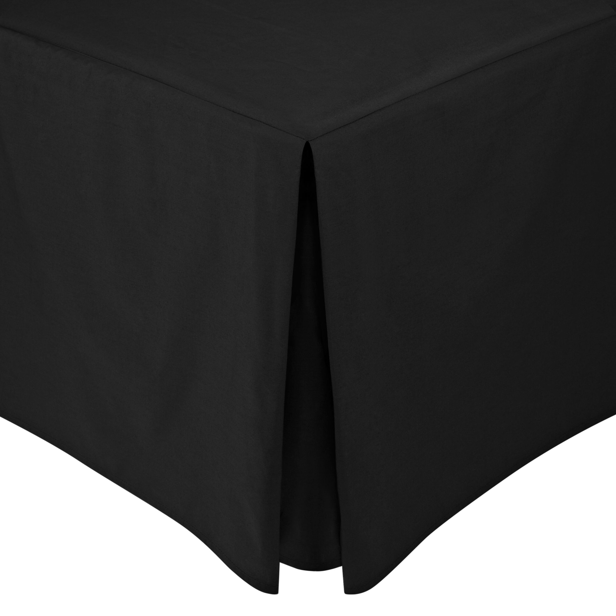 John Lewis Polycotton Percale Valance, Super King Size, Black at John Lewis Department Store