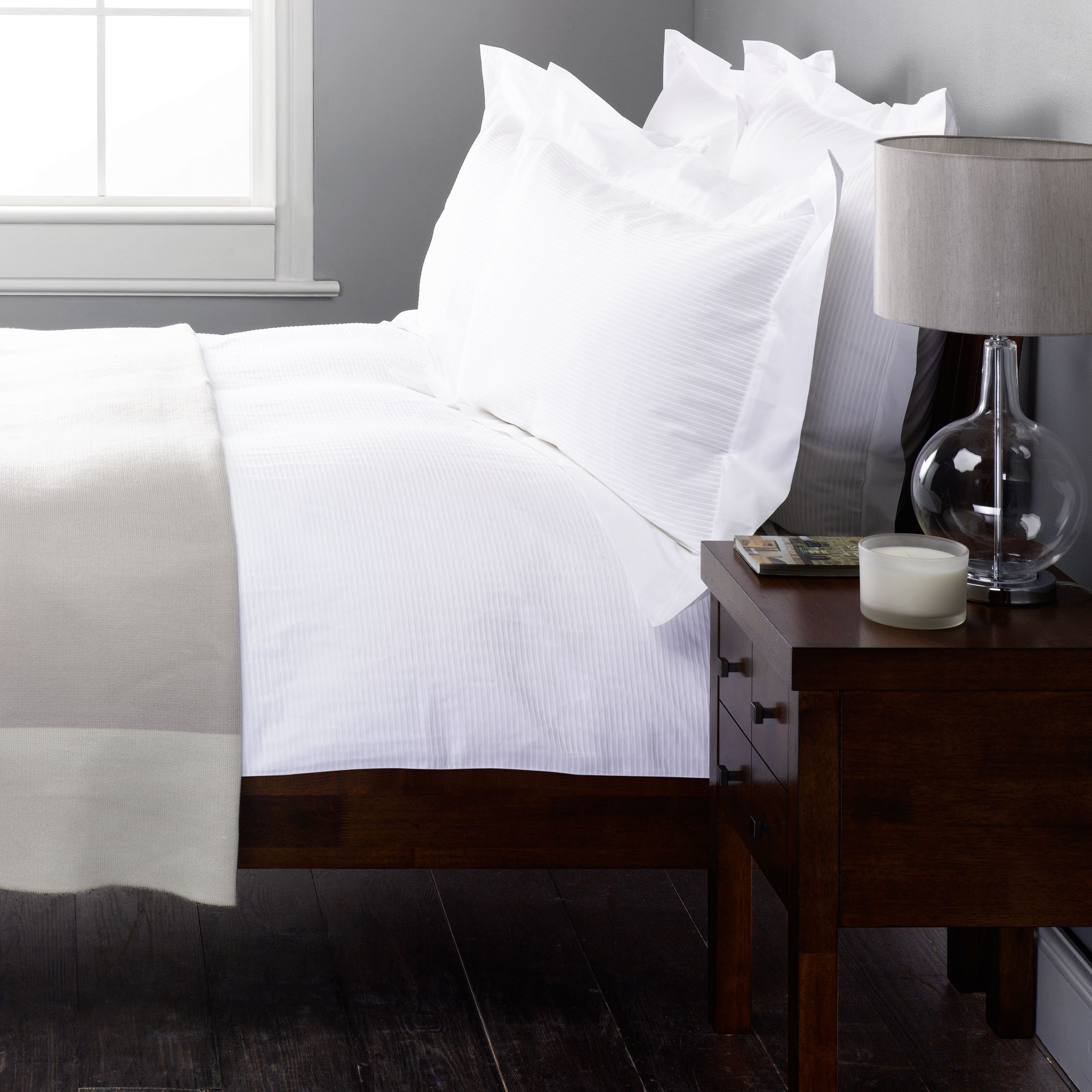 John Lewis Pleats Kingsize Pillowcase White