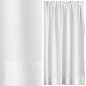 Dijon Slot Headed Voile Panel, White, W150cm x Drop 228cm at John Lewis Department Store