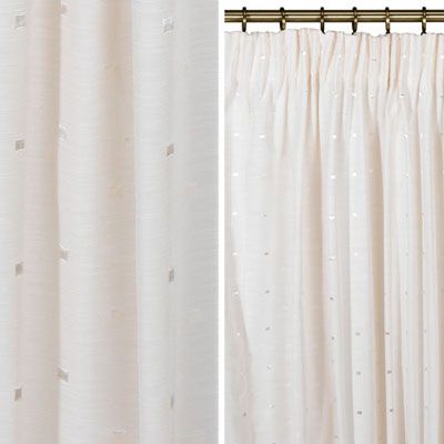 Vision Pencil Pleat Curtains, Ivory