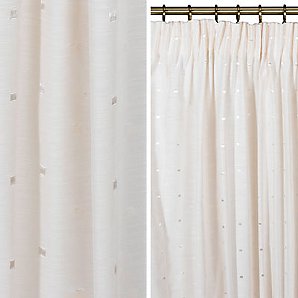 Vision Pencil Pleat Curtains, Ivory,