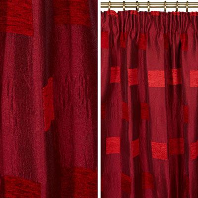 John Lewis Apollo Pencil Pleat Curtains, Claret,