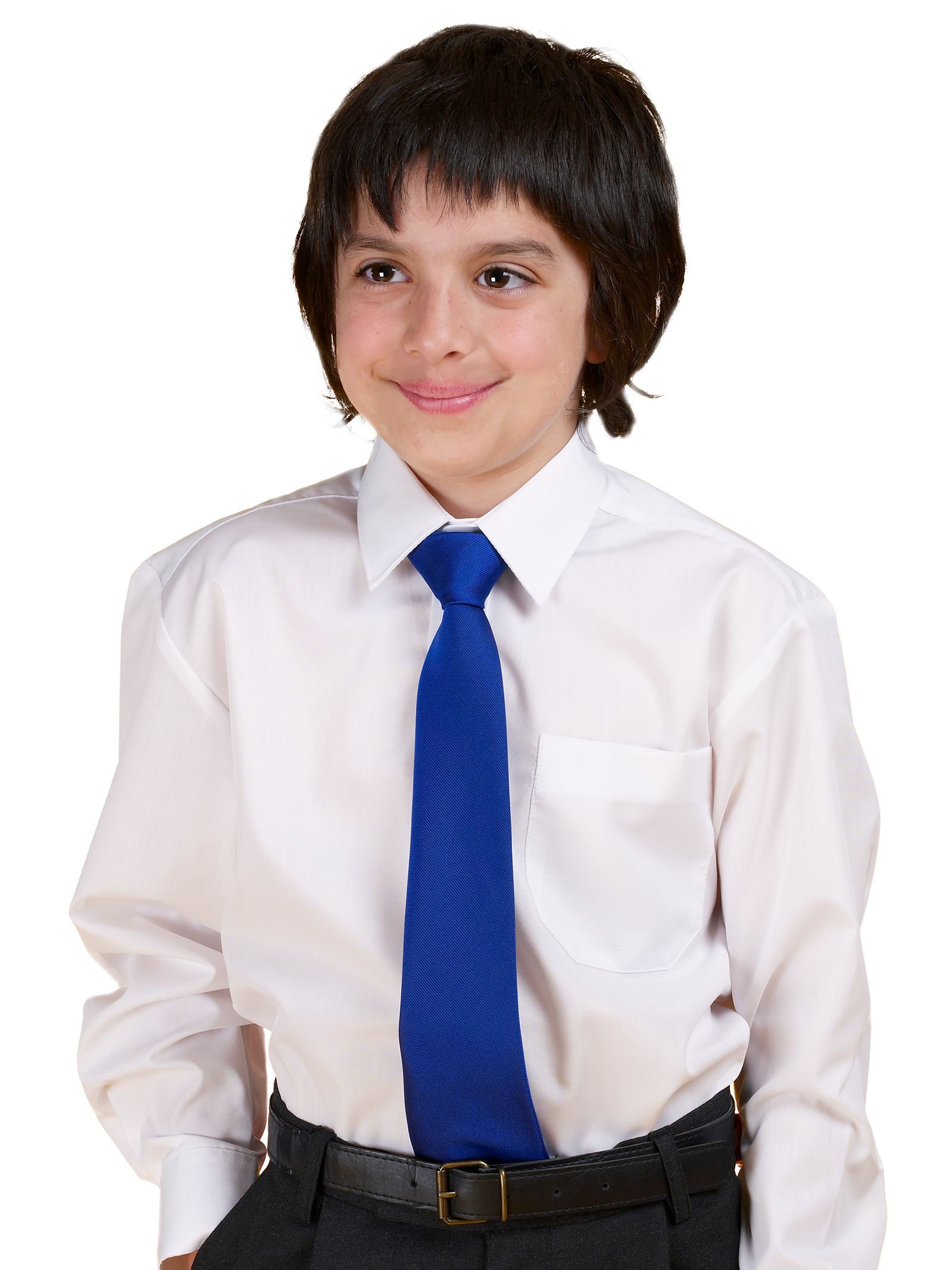 John Lewis Non-Iron Long Sleeve Shirt, White, Collar 14'' (36cm), Pack of 2