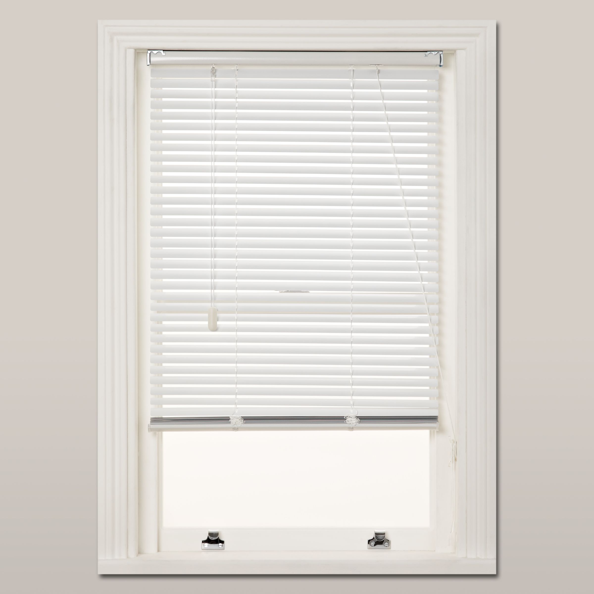 Metal Venetian Blinds, White, 25mm