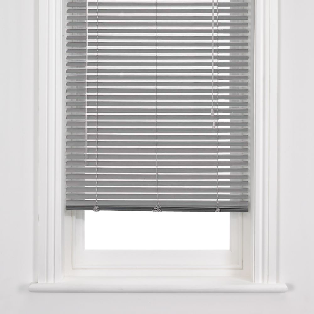 Metal Venetian Blinds, Silver, 25mm