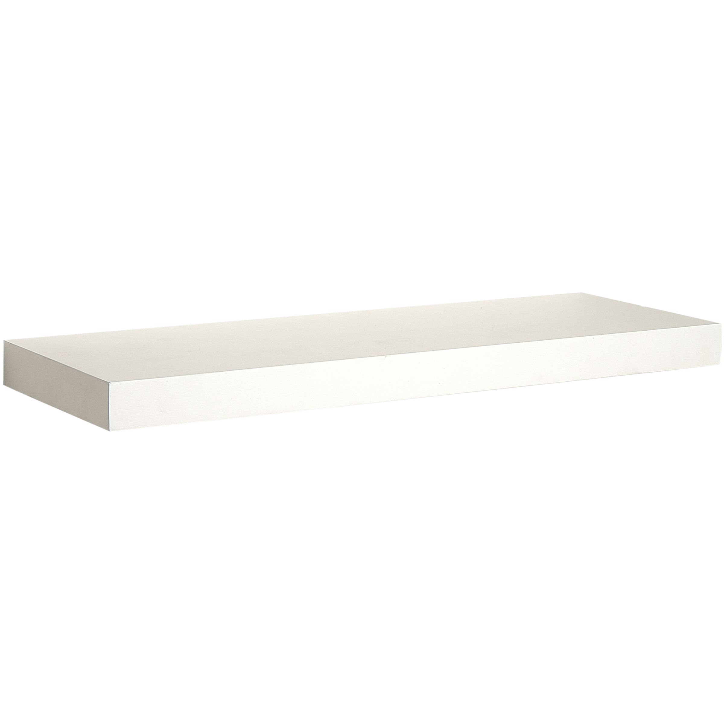 John Lewis Geo Chunky Shelf, White, L120cm