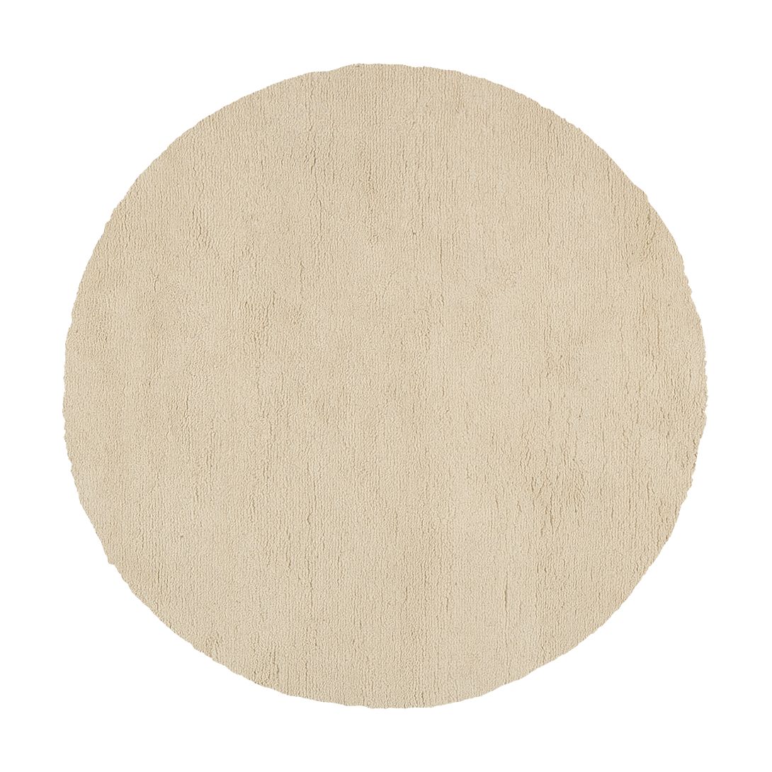 Plain Off White Indian Rug (circular) L122 x W122cm at John Lewis Department Store