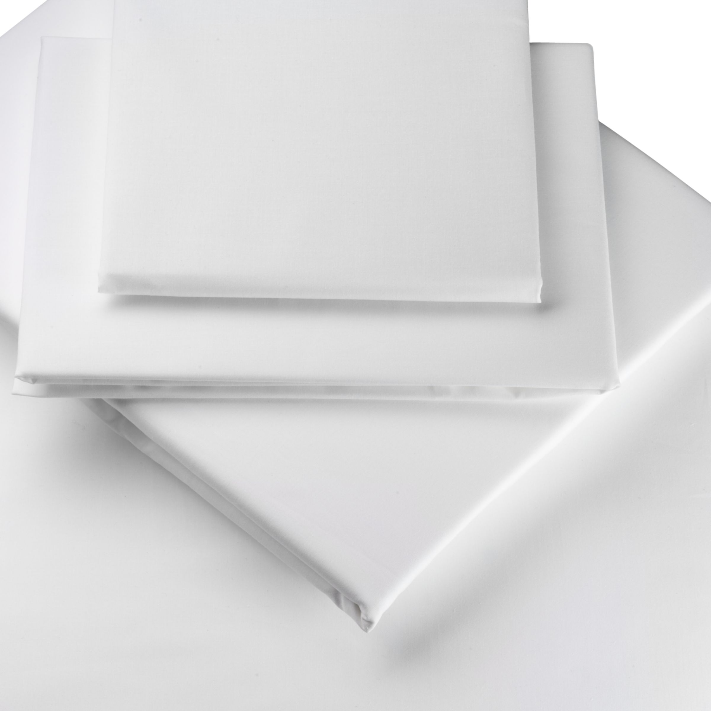 Cotton Standard Pillowcases, White, Pack of 4