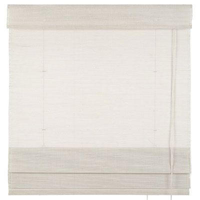 Unbranded Kitami Fine Reed Roman Blind- Chalk- W160cm