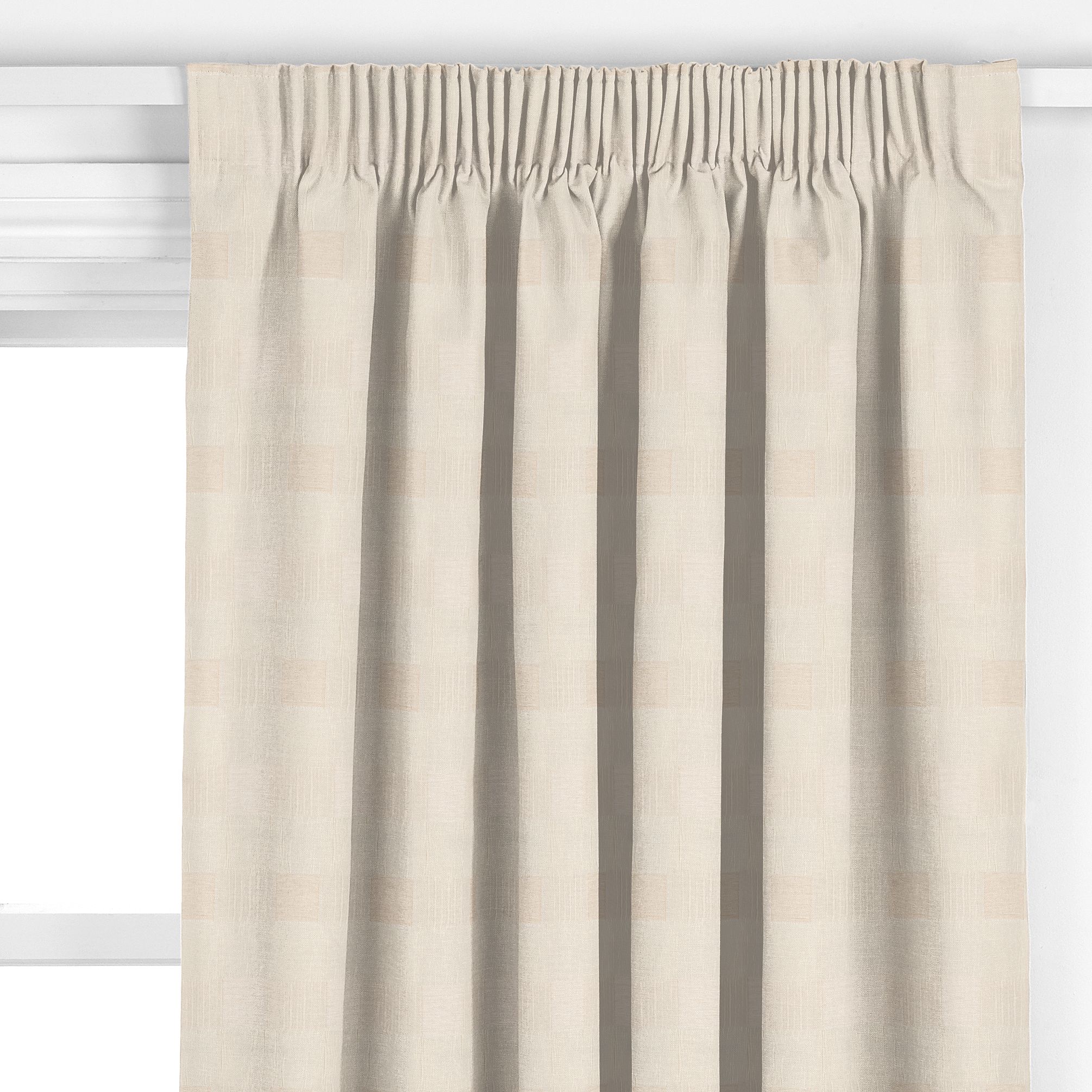 John Lewis Apollo Pencil Pleat Curtains, Ivory, W167 x Drop 228cm