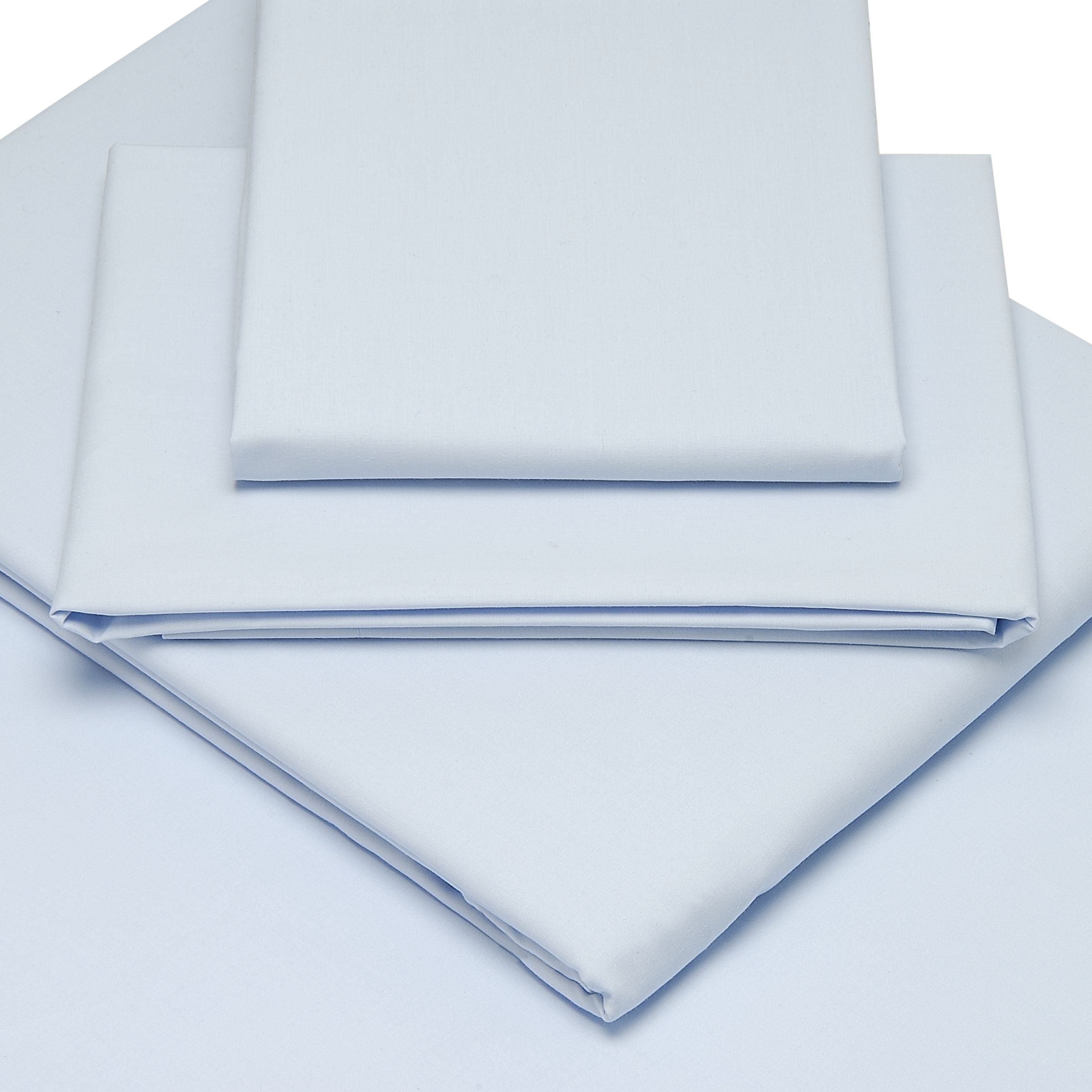 John Lewis Fine Egyptian Cotton Pillowcases, Soft Blue