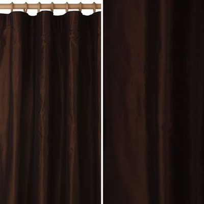 Elegance Pencil Pleat Curtains, Chocolate, W200