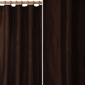 John Lewis Elegance Pencil Pleat Curtains, Chocolate, W200 x Drop 136cm