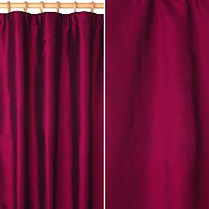 John Lewis Elegance Pencil Pleat Curtains, Mulberry, W280 x Drop 136cm