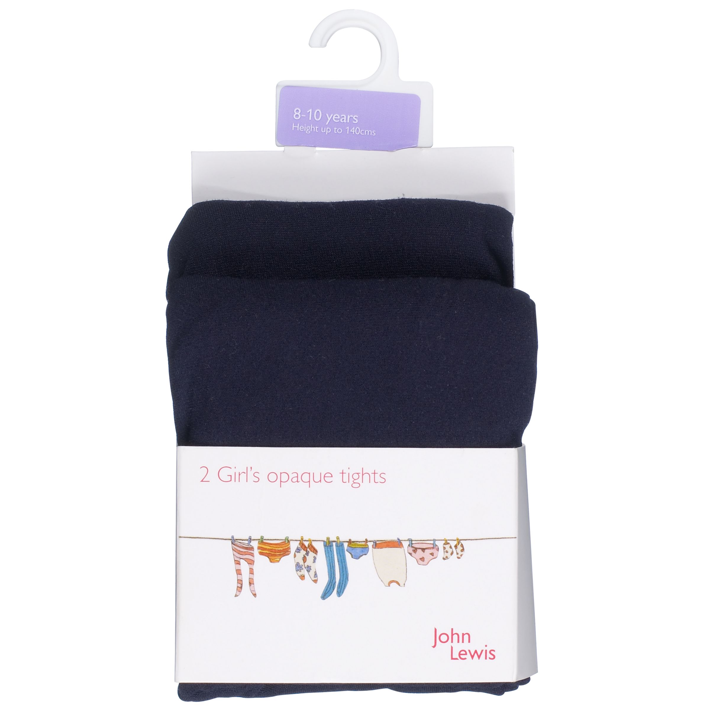 Click here for more information and to purchase -  Opaque Tights, Navy, 2-4 Years, Pack of 2