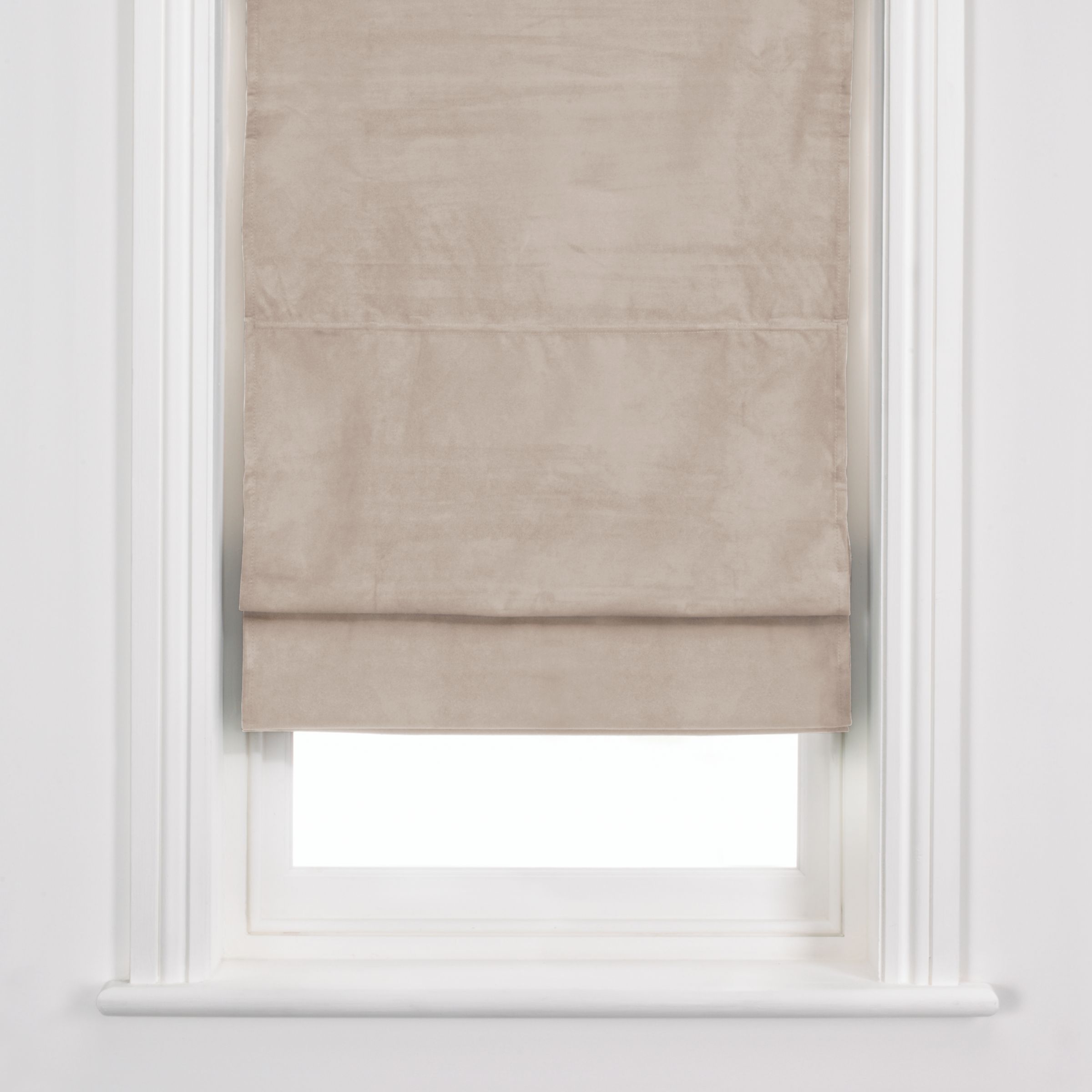 Faux Suede Roman Blind, Stone, W180cm