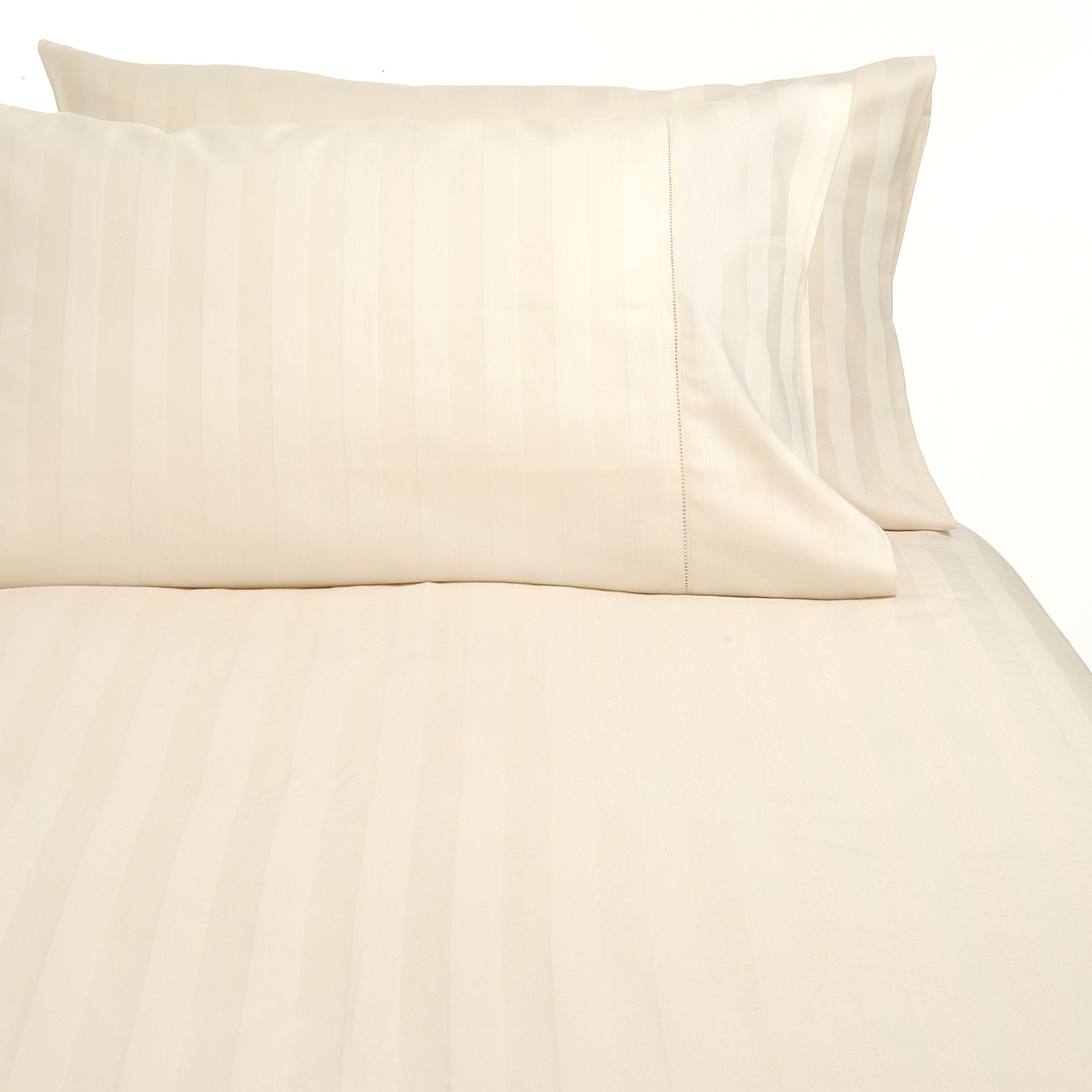 John Lewis Herringbone Jacquard Organic Cotton Duvet Cover, Super Kingsize