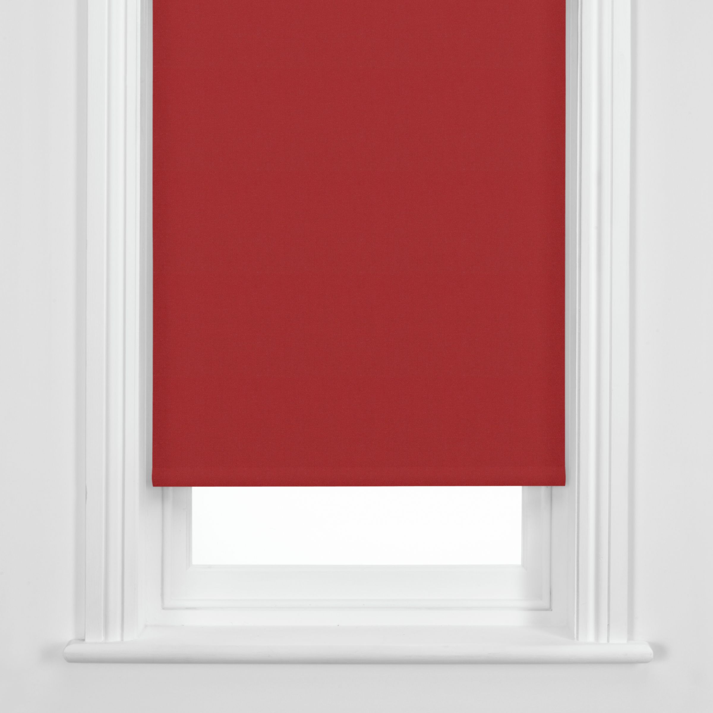 John Lewis Blackout Roller Blind- Claret- W183cm