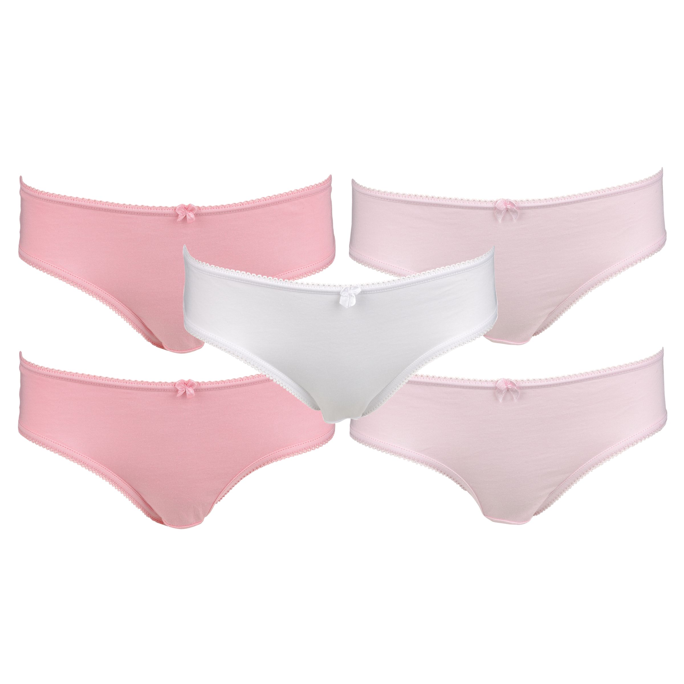 Girls' 5 Pack Briefs, Pink, 9-10 Years