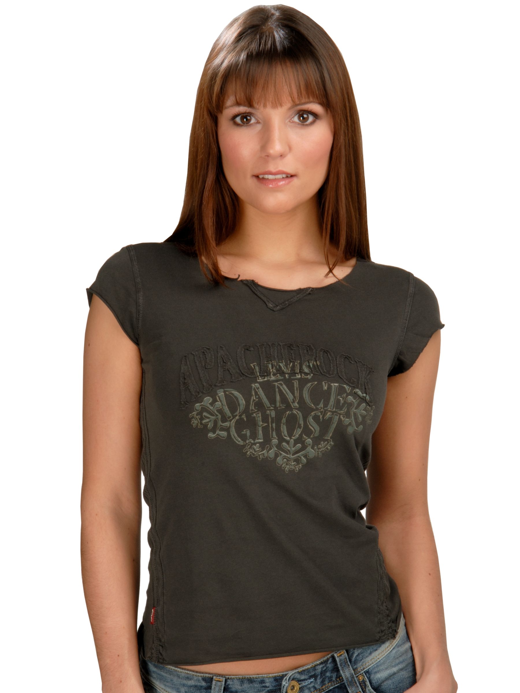 Levi's Boat Neck Logo Tee, Black, Small