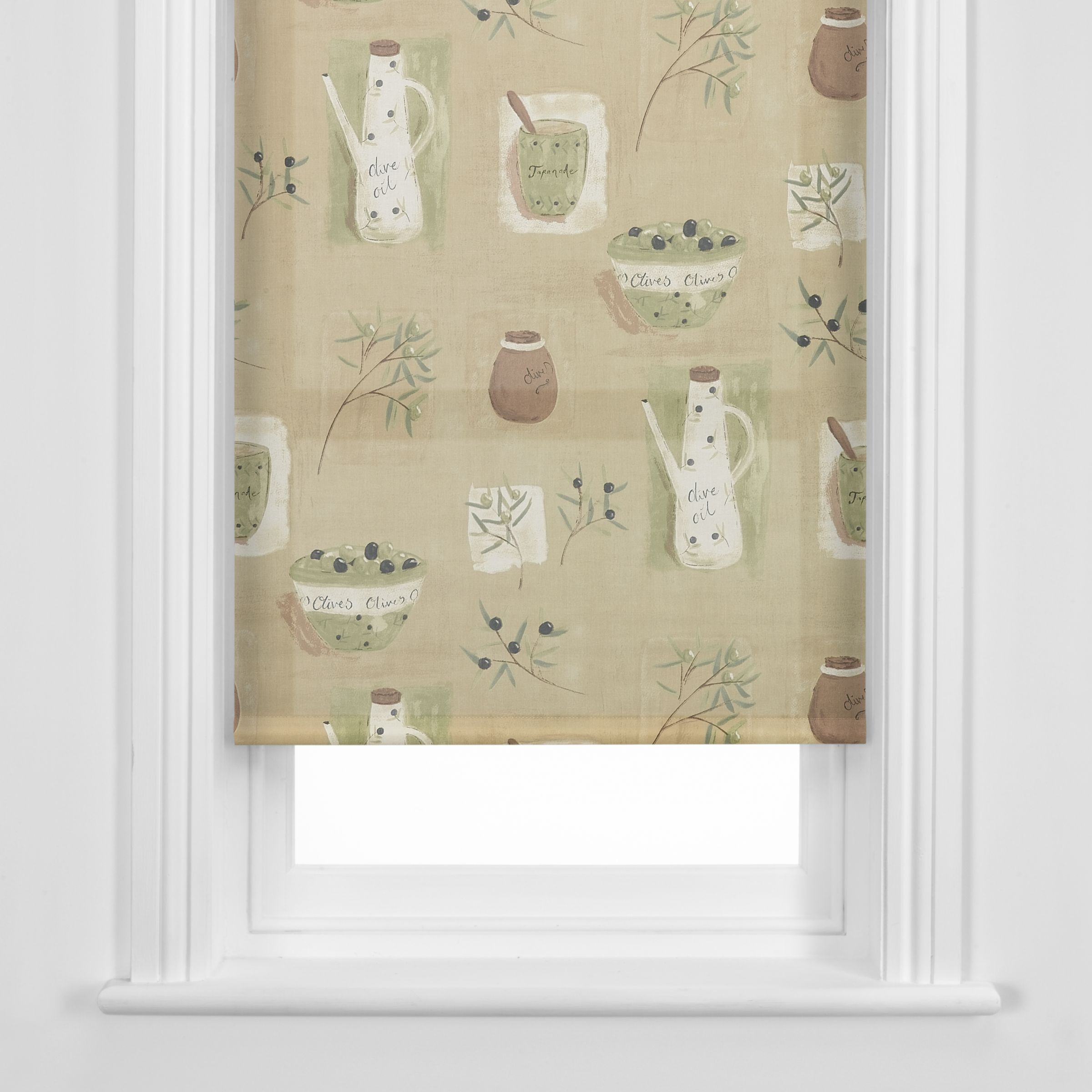 john lewis Olives Roller Blind- Stone- W91cm