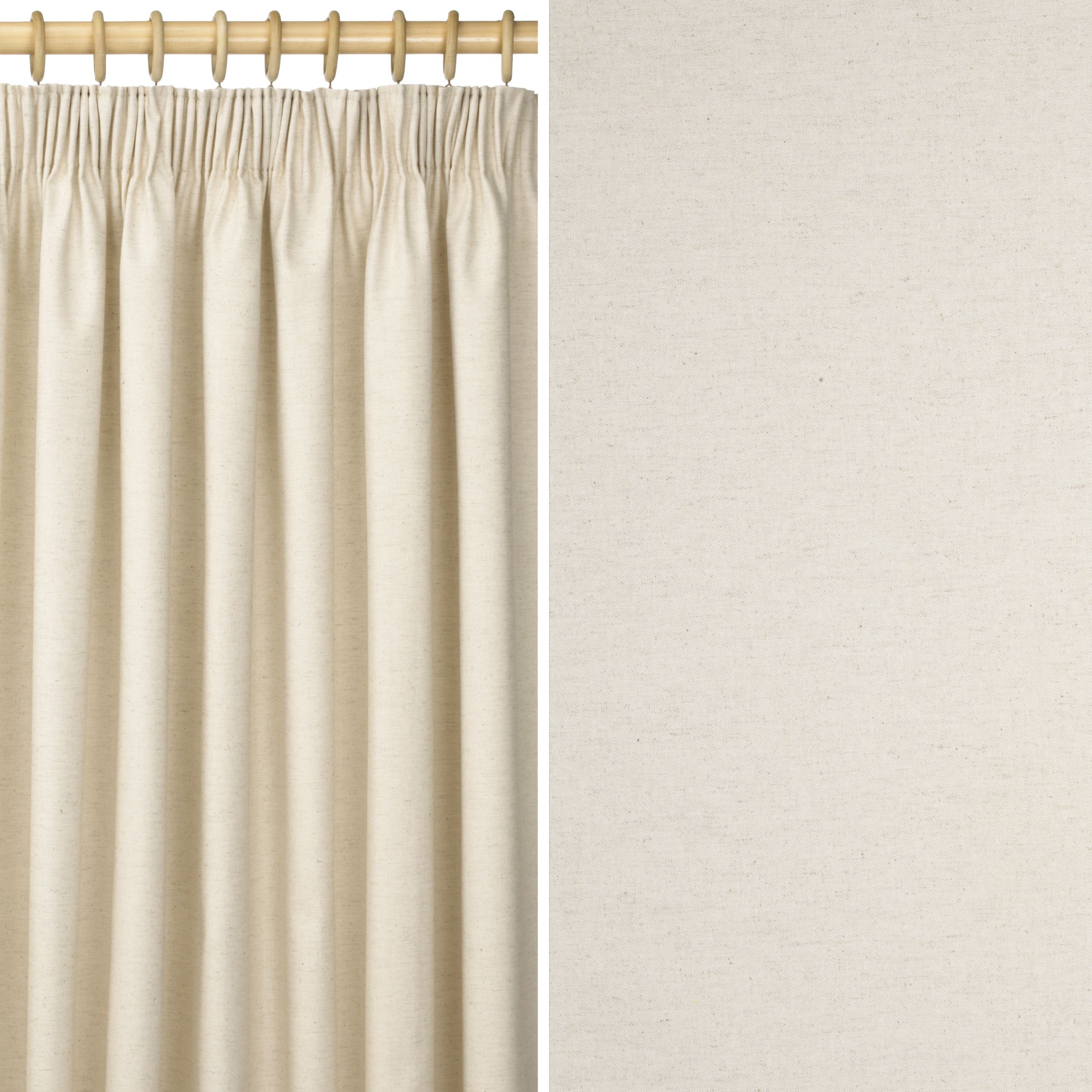 Eskdale Curtains, Natural, W163 x Drop 228cm