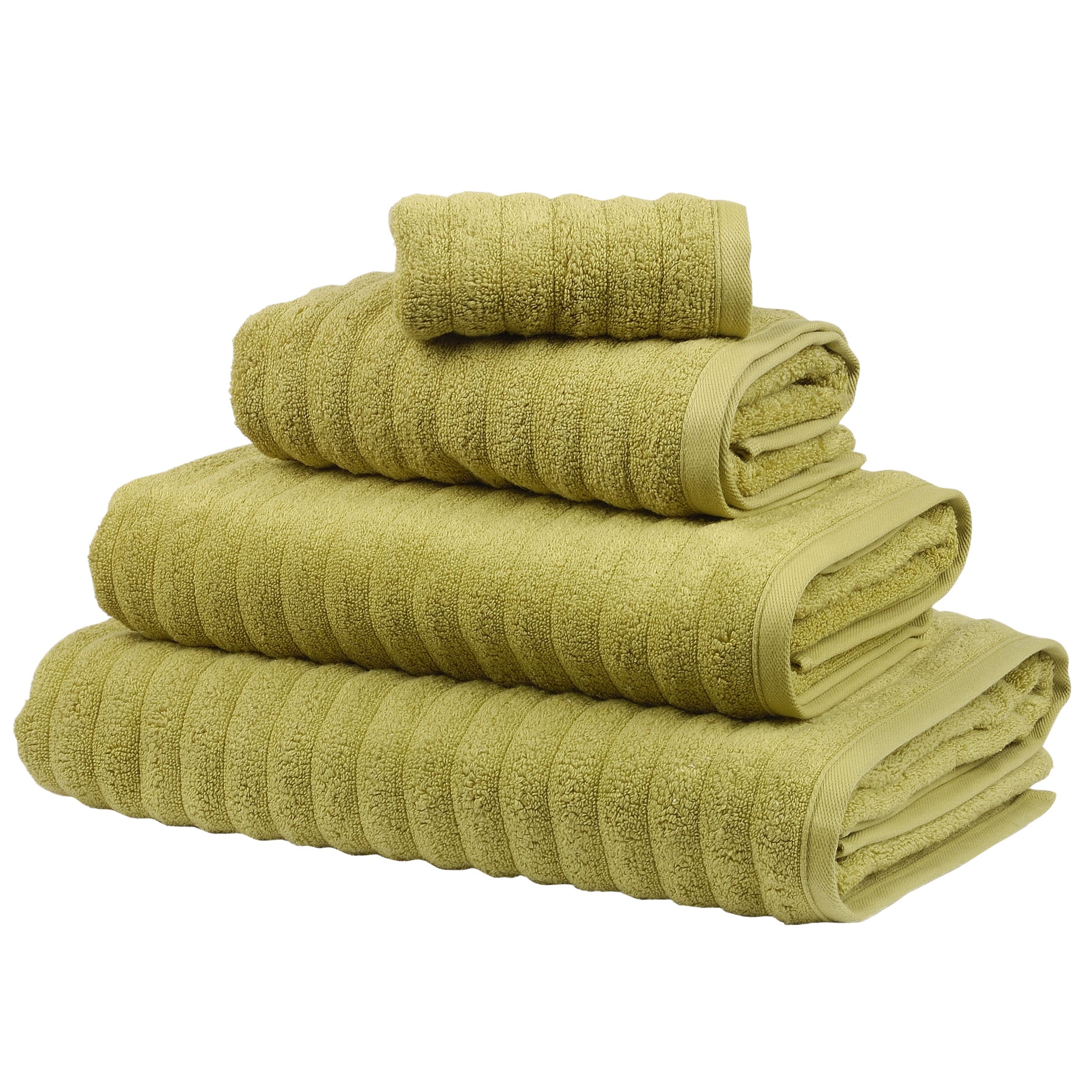John Lewis Wave Zero Twist Face Cloth, Lime