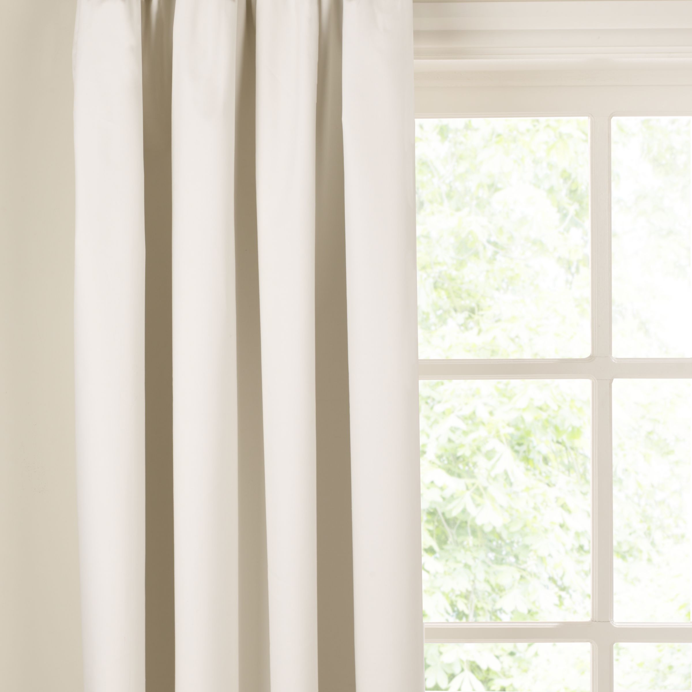 John Lewis Blackout Curtain Linings, Ivory, W162 x Drop 174cm