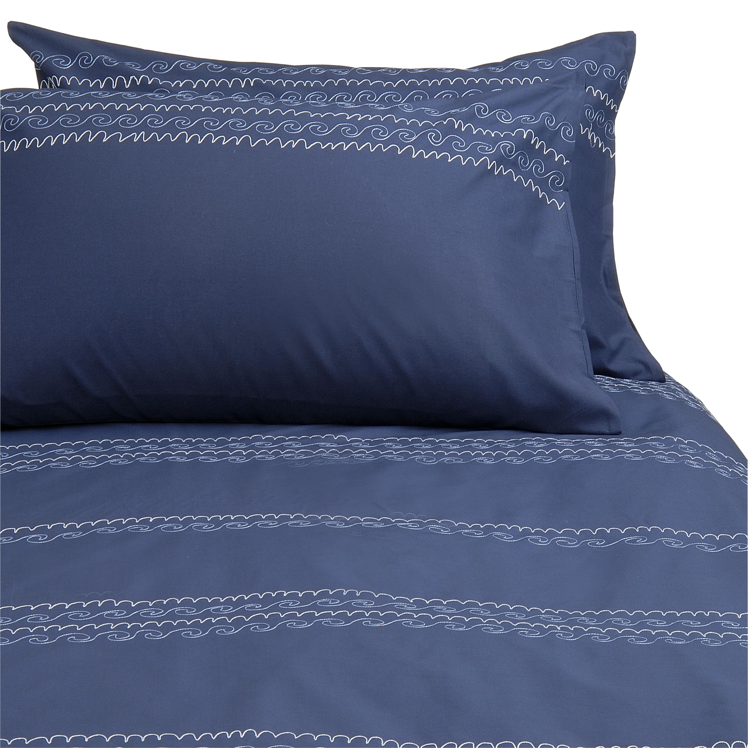 John Lewis Wiggle Duvet Cover- Marine- Double