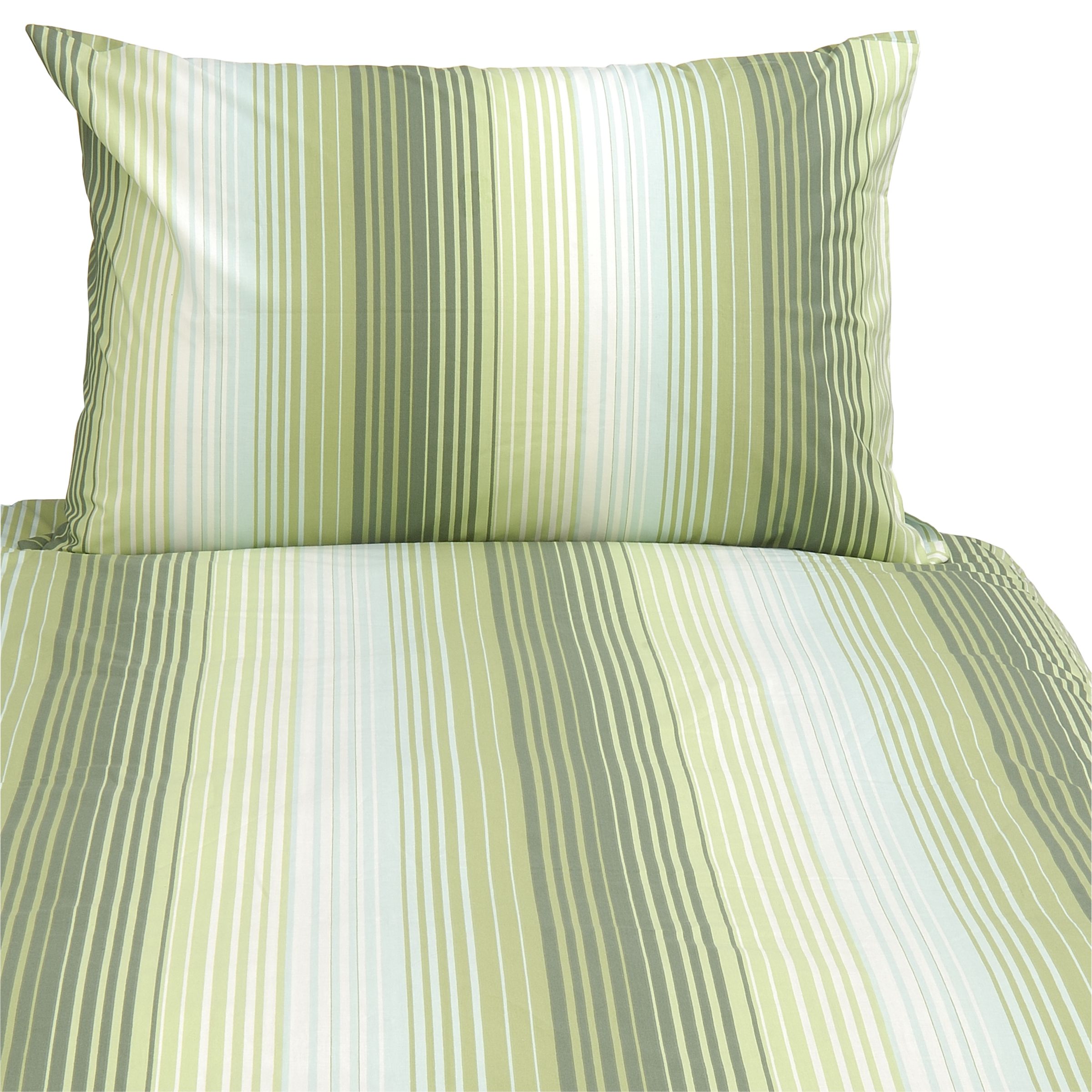 Shadow Stripe Duvet Cover- Green- Kingsize