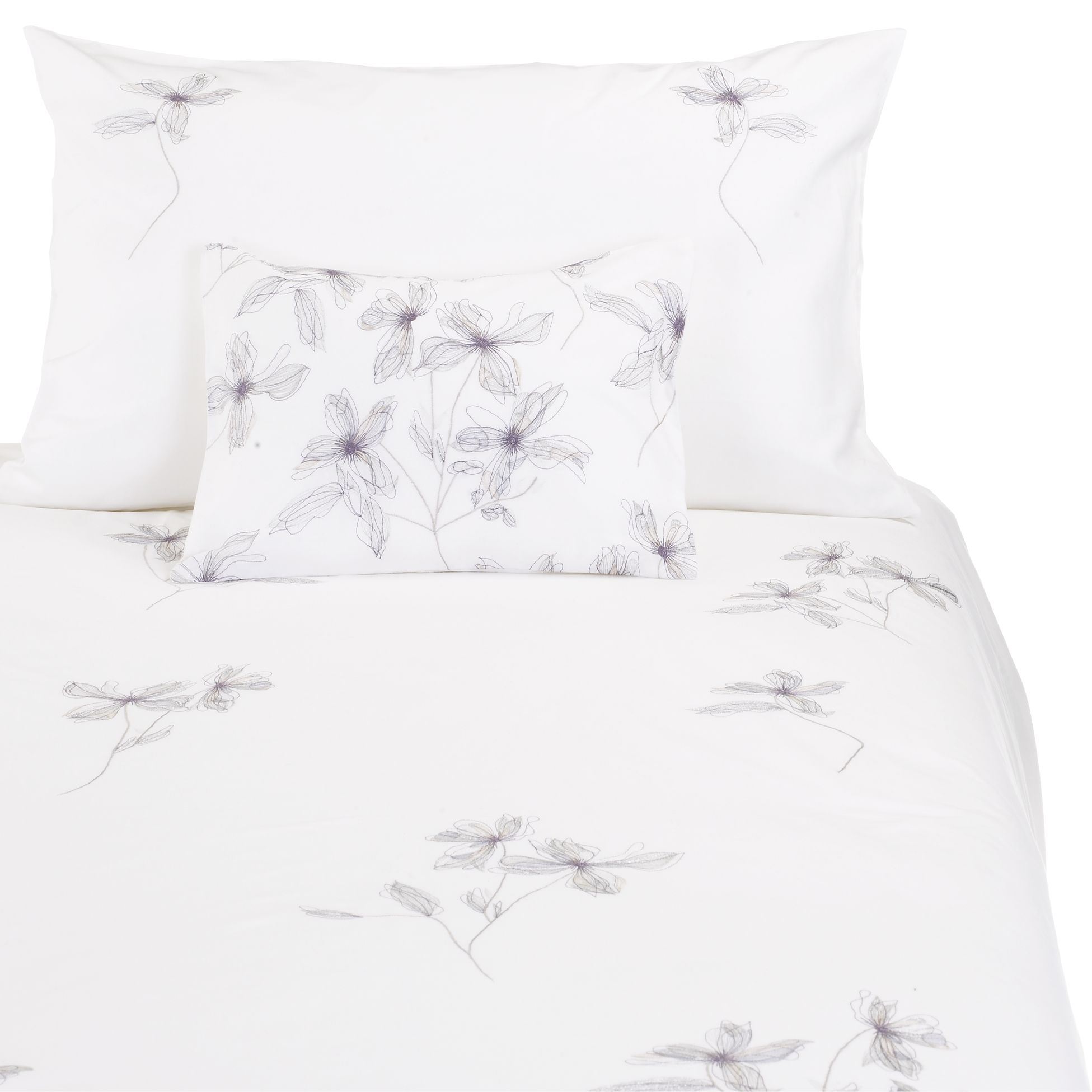 john lewis Suzanne Duvet Cover- White- Single